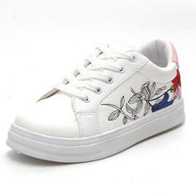 Load image into Gallery viewer, HEE GRAND Flower Decoration Women Casual Shoes Lace-up Women Flats Comfortable Women Shoes Vulcanized shoes XWD6521 - Gabriel