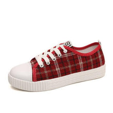 Load image into Gallery viewer, HEE GRAND 2018 New Canvas Shoes Women Casual Shoes Gingham Vamp Flats Comfortable Women Shoes Vulcanized Shoes XWD6552 - Gabriel