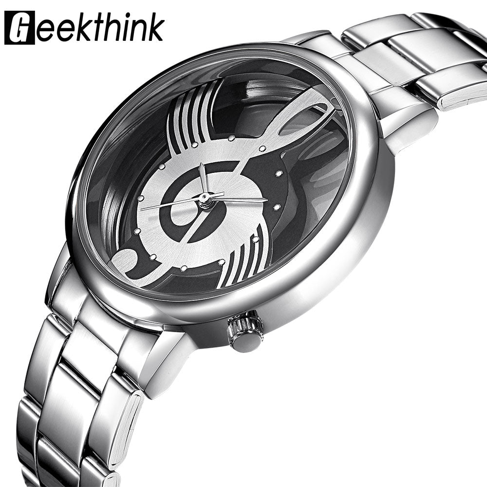 GEEKTHINK Hollow Quartz Watch Women Luxury Brand Gold Ladies Casual Designer Stainless steel Wristwatch Clock Female Girls Gift - Gabriel