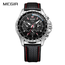 Load image into Gallery viewer, MEGIR Fashion Top Brand Sports Watches Men Leather Luxury Quartz Military Wrist Watch Waterproof Clock Male Relogios - Gabriel