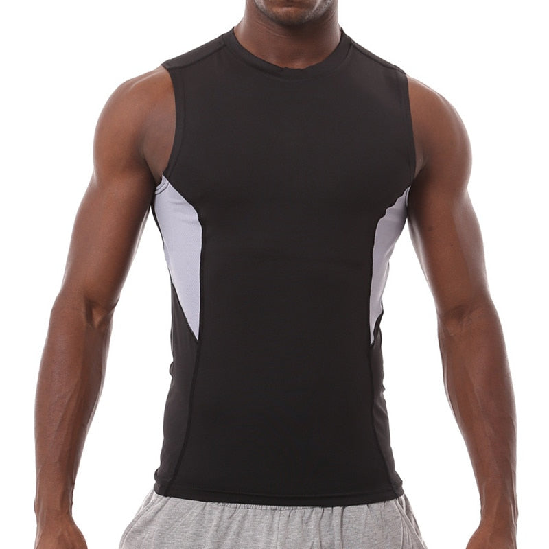 2018 Brand Fitness Tank Tops Men Elastic Sleeveless Tshirt Breathable Compression Tight Vest Quick Dry Bodybuilding Clothing - Gabriel