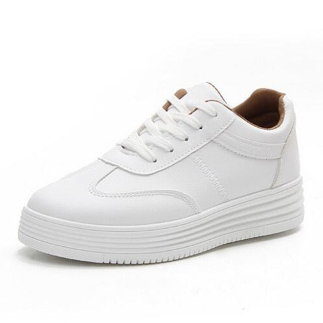 HEE GRAND 2018 Rivet Women Casual Shoes PU Leather Vamp Flats Comfortable Women Shoes Vulcanized Shoes Mujer Sneakers XWB153 - Gabriel