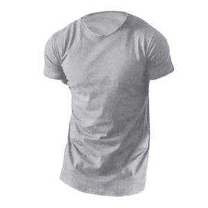 4 Colors Mens Summer Fashion Slim T Shirt Casual Cotton Short Sleeve Crew Neck Longline T-shirt Mens Summer TShirt Tops - Gabriel