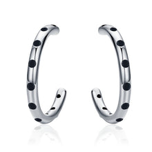 Load image into Gallery viewer, BAMOER Genuine 100% 925 Sterling Silver Stackable Droplets Stud Earrings with Clear CZ Sterling Silver Jewelry Brincos SCE041 - Gabriel