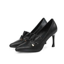 Load image into Gallery viewer, ASUMER black brown fashion spring autumn ladies pumps thin heel elegant dress shoes women genuine leather high heels shoes - Gabriel