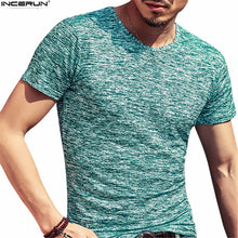 Load image into Gallery viewer, Blue Red Black Green Color Men Compression Short Sleeve O-neck Fitness Tight T Shirts Men&#39;s Summer Top tee shirt Big yards S-4XL - Gabriel