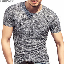 Load image into Gallery viewer, Blue Red Black Green Color Men Compression Short Sleeve O-neck Fitness Tight T Shirts Men&#39;s Summer Top tee shirt Big yards S-4XL - Gabriel