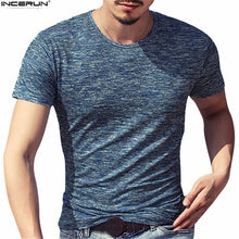 Load image into Gallery viewer, Blue Red Black Green Color Men Compression Short Sleeve O-neck Fitness Tight T Shirts Men&#39;s Summer Top tee shirt Big yards S-4XL - Gabriel