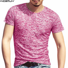 Load image into Gallery viewer, Blue Red Black Green Color Men Compression Short Sleeve O-neck Fitness Tight T Shirts Men&#39;s Summer Top tee shirt Big yards S-4XL - Gabriel