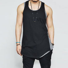 Load image into Gallery viewer, PODOM Male Sleeveless Undershirts O-Neck Summer Casual Mens Plus Size Vest Side Zipper Tshirt Man New Vest Tank Tops Tshirt 3XL - Gabriel