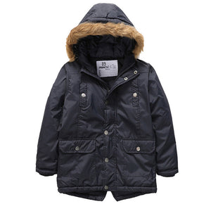 Boys Coats Toddler Girl Winter Clothes Fur Hooded Girls Coats and Jackets Boys Down Parkas Windbreaker Kids Jacket for Girls - Gabriel