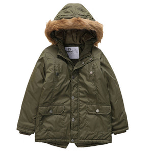Boys Coats Toddler Girl Winter Clothes Fur Hooded Girls Coats and Jackets Boys Down Parkas Windbreaker Kids Jacket for Girls - Gabriel