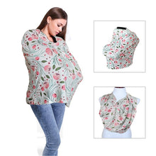 Load image into Gallery viewer, Baby Nursing Cover for Newborn Shopping Cart Cover Infant Cart Seat Canopy High Chair Cover Baby Gift Floral Breastfeeding Scarf - Gabriel