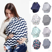 Load image into Gallery viewer, Baby Trolley Cover Breastfeeding Scarf for Newborns Cotton Baby Car Seat Cover Canopy Floral Nursing Cover Baby Feeding Cover - Gabriel