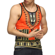 Load image into Gallery viewer, Retro Ethnic Mens Summer Casual Tank Tops Crew Neck Floral Print Vest Tee Loose HipHop Joggers Streetwear African Style Tee - Gabriel