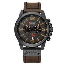 Load image into Gallery viewer, Men Military Sport Quartz Wrist Watch CURREN Casual Genuine Leather Waterproof Chronograph Watch Male Business Watch Clock - Gabriel