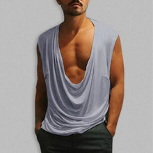 Load image into Gallery viewer, INCERUN Stylish S-5XL Casual Tank Tops Men Sleeveless Tee Pleated Deep V Neck Loose Fitness Bodybuilding Muscle Joggers Vest - Gabriel