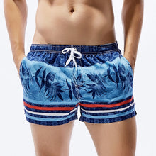 Load image into Gallery viewer, Summer Quick Dry Men Beach Board Shorts Leaf Floral Design Drawstring Pockets Loose Fitness Joggers Bodybuilding Vacation Casual - Gabriel
