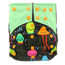 Load image into Gallery viewer, Ohbabyka AI2 Cloth Diapers Infant Baby Reusable Diaper Nappies Character Print Washable Bamboo Charcoal Pocket Diapers Cover - Gabriel