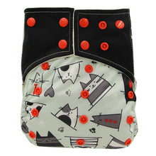 Load image into Gallery viewer, Ohbabyka AI2 Cloth Diapers Infant Baby Reusable Diaper Nappies Character Print Washable Bamboo Charcoal Pocket Diapers Cover - Gabriel