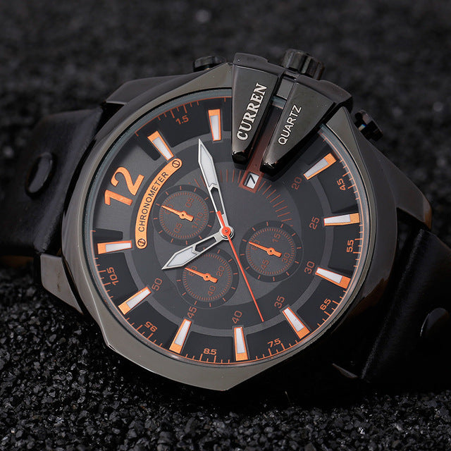 CURREN Men's Sports Quartz Watch Men Top Brand Luxury Designer Watch Man Quartz Gold Clock male Fashion Relogio Masculino Date - Gabriel