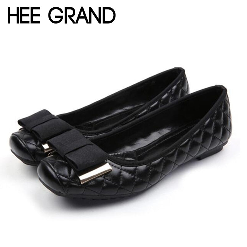 HEE GRAND 2018 New Arrival Women Flats Bowknot Decoration Women Causal Fashion Oxfords Light Wearing Shoes XWD6718 - Gabriel