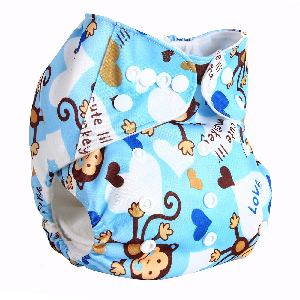 Bear Leader 2018 Baby Cloth Diaper Reusable Pocket Nappies Washable Modern Cloth Nappy Pul Diaper Cover Suit 0-2 Years 3-15KG - Gabriel