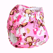 Load image into Gallery viewer, Bear Leader Baby Nappies 2018 Cartoon Monkey Pattern Most Popular Digital Position Baby Cloth Diaper with Microfiber Insert - Gabriel