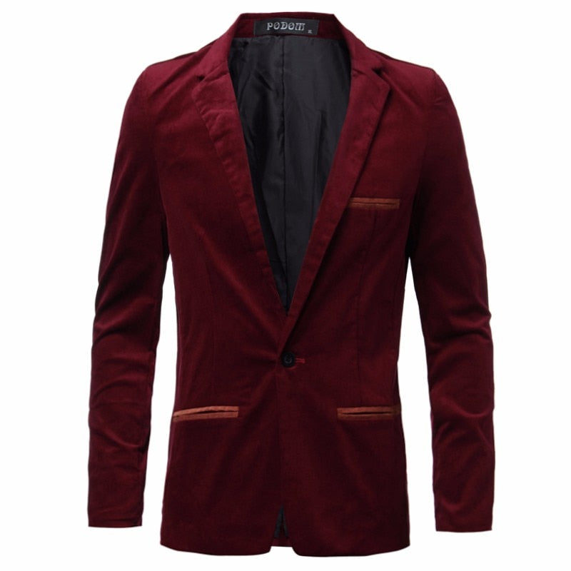 High Street Casual Mens Blazers Slim Fit Suit Jacket Male Blazers Coat Plus M-3XL Mens Clothing Masculino Terno Outwear Luxury - Gabriel