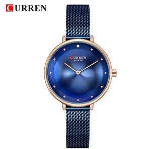 Luxury Women Quartz Watches CURREN Ladies Stainless Steel Ultra Thin Elegant Dress Wrist Watch Fashion Waterproof Gift Clock - Gabriel