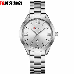 Luxury Fashion Women Jewelry Quartz Watches Curren Steel Ladies Elegant Dress Wrist Watch Women Fashion Barcelet Gift Clock - Gabriel