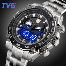 Load image into Gallery viewer, TVG Top Luxury Brand Men Full Steel Watches Men&#39;s Quartz Analog Digital LED Clock Man Fashion Sports Army Military Wrist Watch - Gabriel