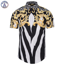 Load image into Gallery viewer, Mr.1991INC Palace Golden Flowers Shirts Men 3d Shirts Short Sleeve Summer Brand Shirts Fashion Tops - Gabriel