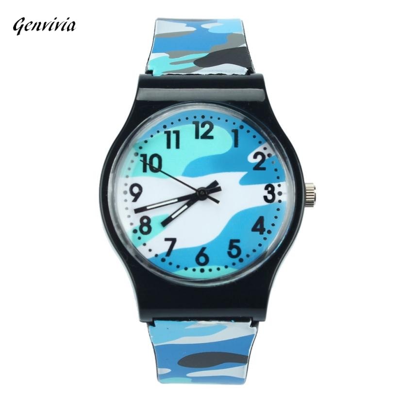 GENVIVIA New Brand High Quality 2018 Hot Sale Camouflage Children Watch 5 Colors Quartz Wristwatch For Girls Boys Hot Sale - Gabriel